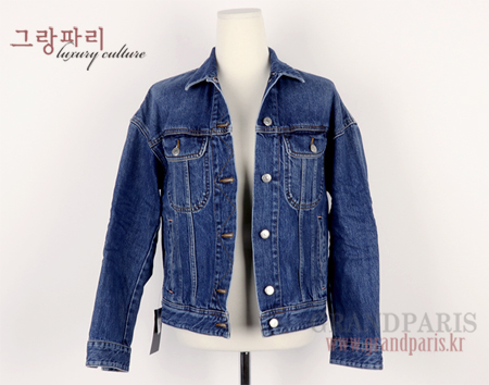 아크네 18 Bla Konst 박시 9부 소매 데님 쟈켓 34