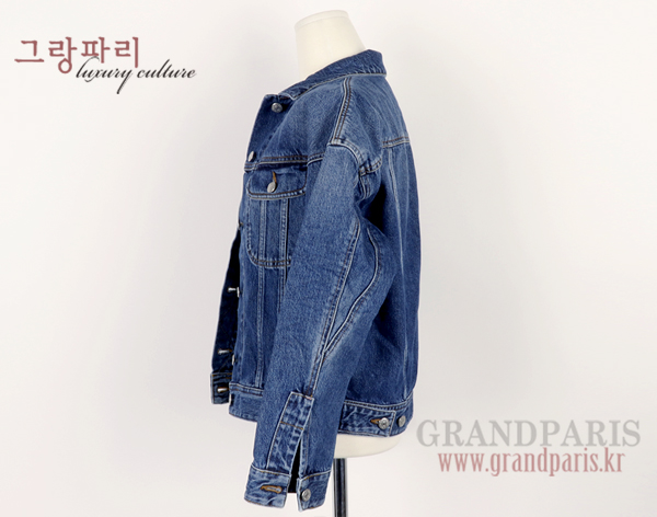 아크네 18 Bla Konst 박시 9부 소매 데님 쟈켓 34