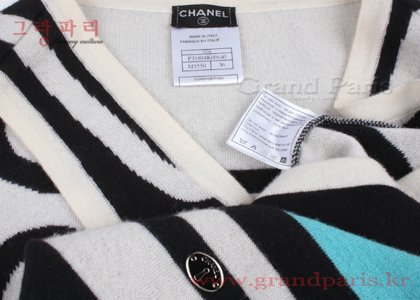 샤넬 캐시미어 모노 블루 민소매 상의