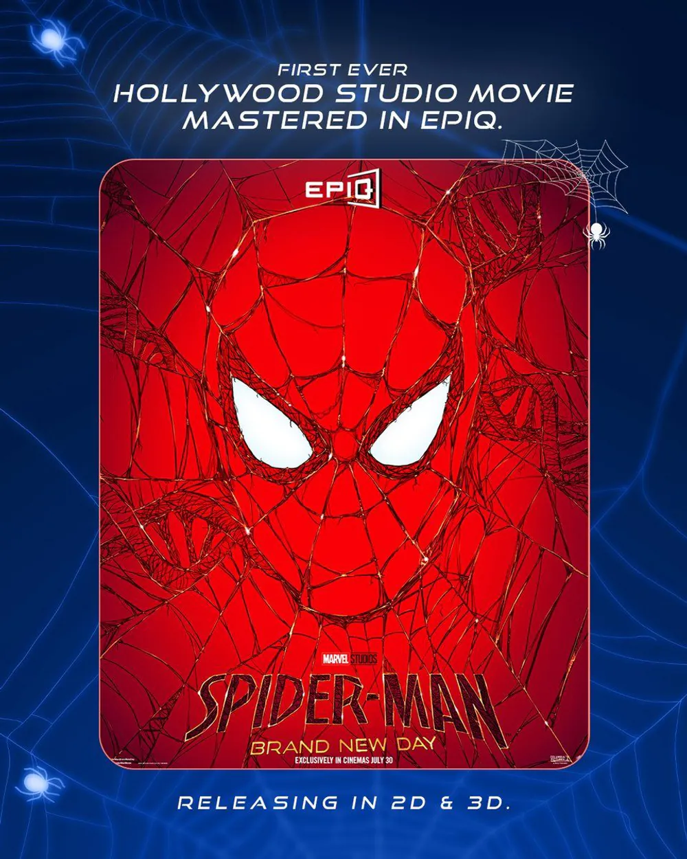 김성일의 할리우드 작품 최초로 #영화 [스파이더맨: 브랜드 뉴 데이(Spider-Man: Brand New Day)]에 적용된다는 (인도 기업이 만든) 대형 포맷 EPIQ. 이미지