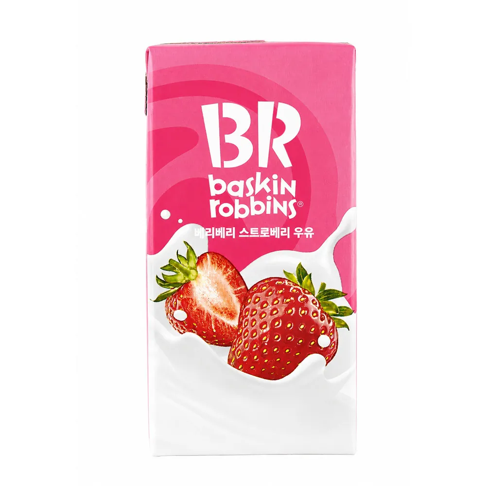 김성일의 배스킨라빈스 베리베리 스트로베리 우유 190ml, 48개 이미지