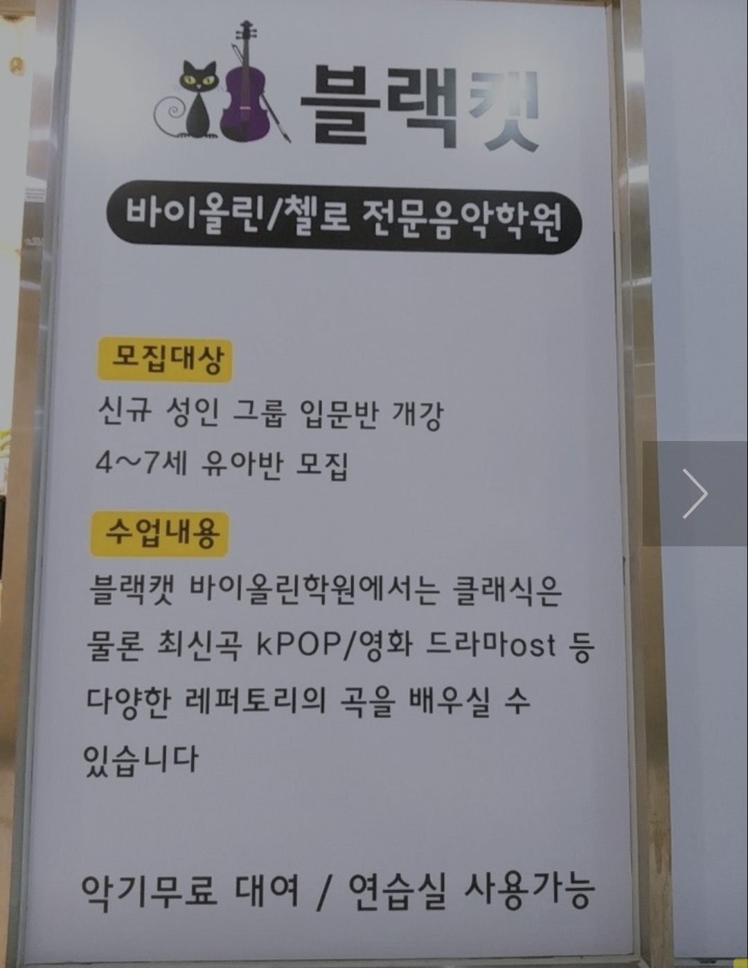블랙캣바이올린음악학원