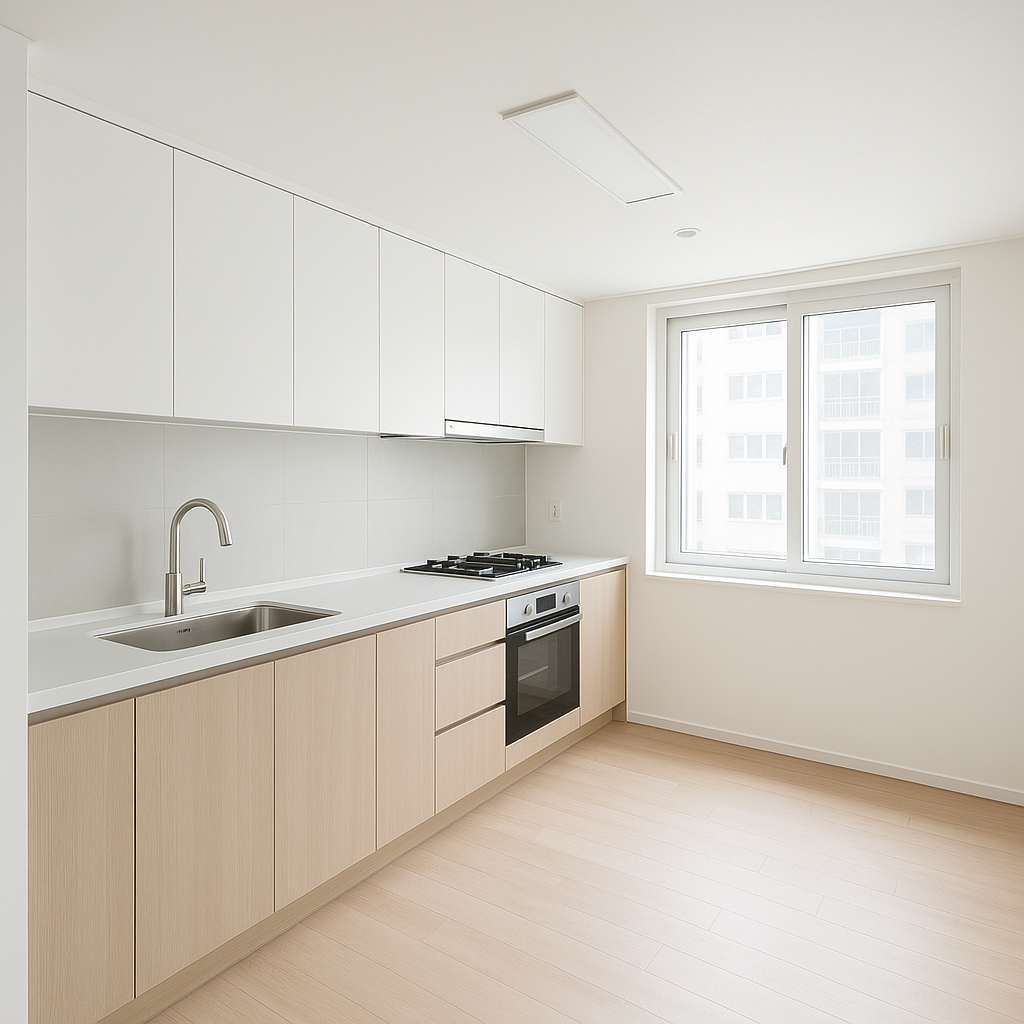 일자 주방, 필름 리폼 시공 가격은? 주방 리모델링 비용 30만원에서 90만원, 이 차이가 생기는 진짜 이유