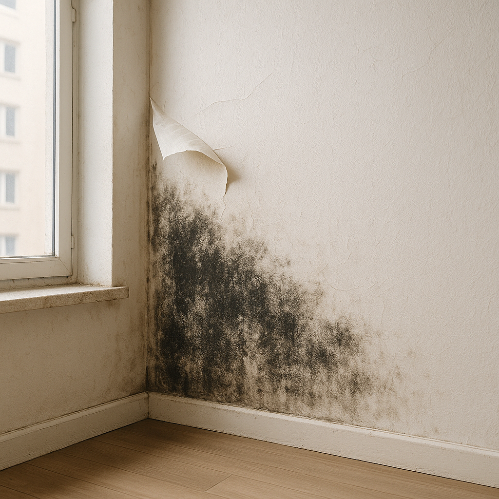 벽지 곰팡이가 인테리어 공사에 미치는 악영향, 도배 당일 발견되면 일정 전체가 밀리는 이유 있었습니다