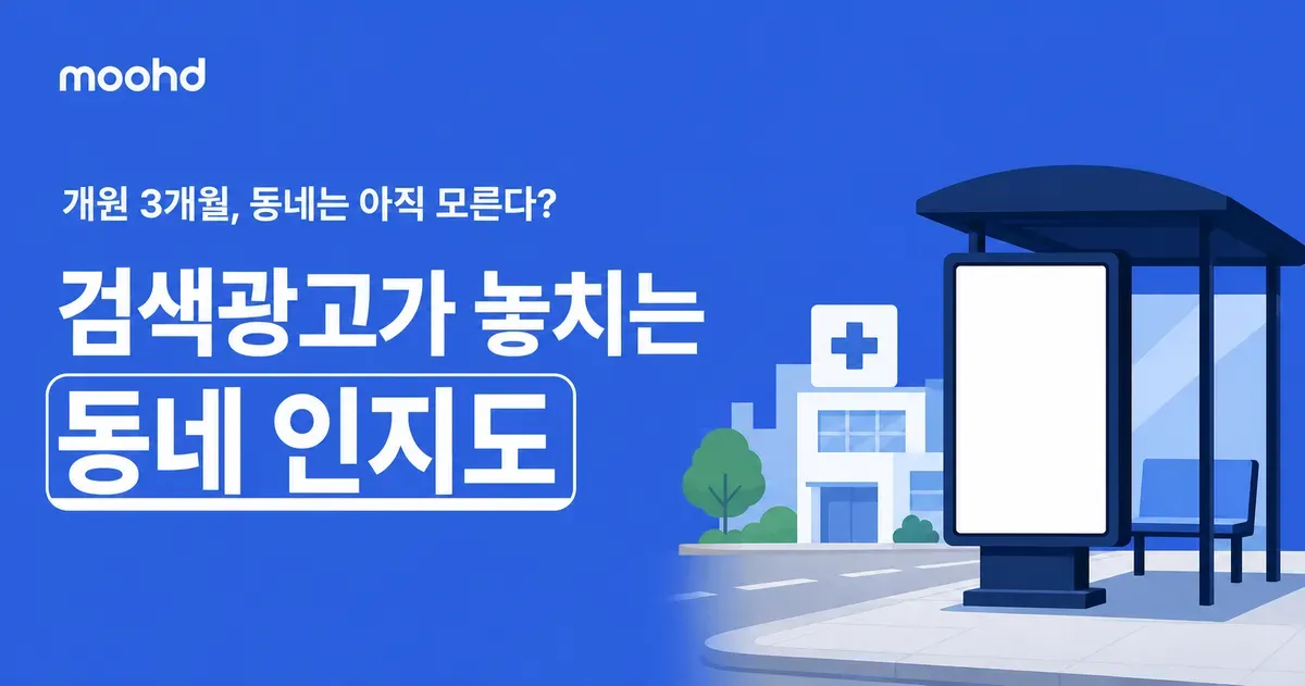 개원 초기 마케팅, 검색광고만으론 '동네 인지도'가 안 생기는 이유