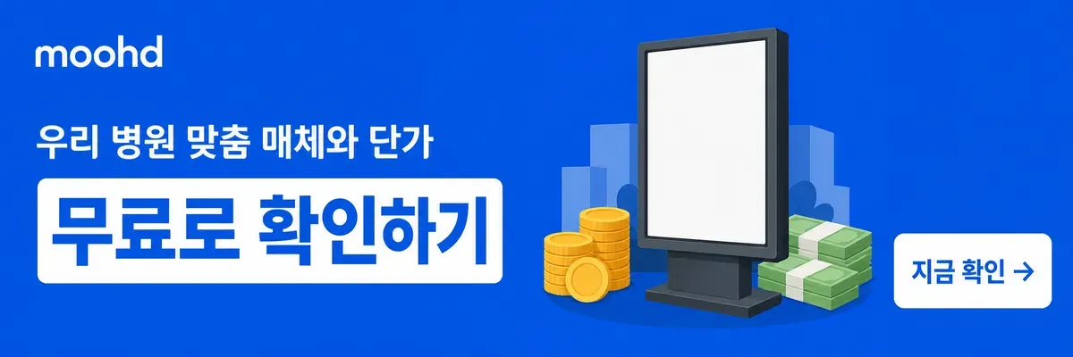 우리 병원 맞춤 매체와 단가 무료로 확인하기