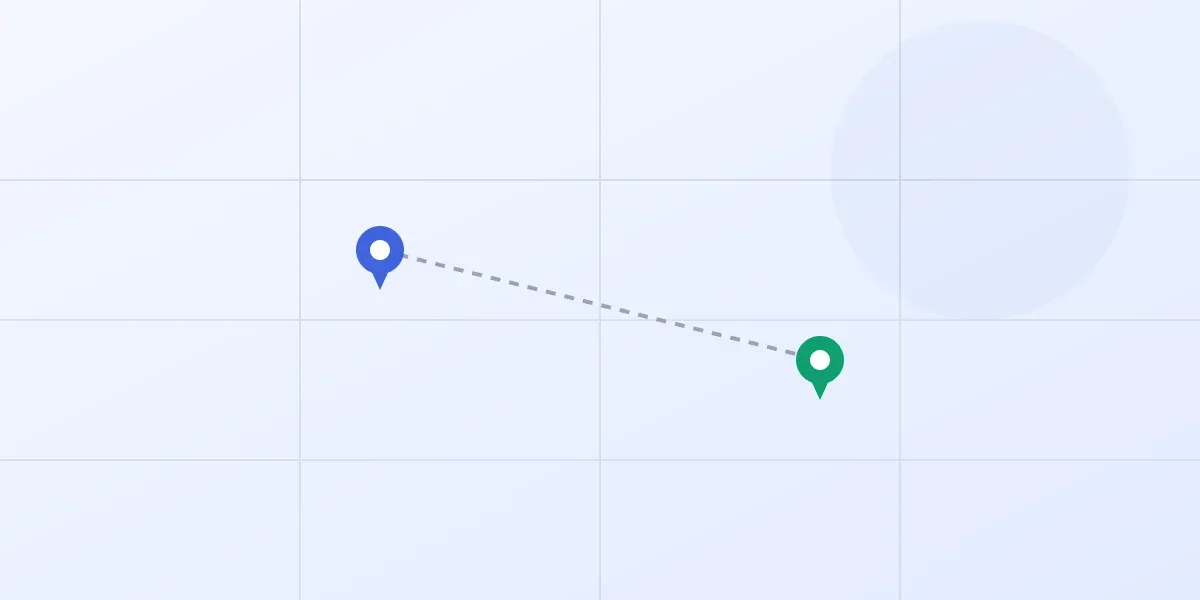 동네와 역세권 두 위치에 핀이 찍힌 지도 - 치과 옥외광고 매체 위치 선택 개념 이미지