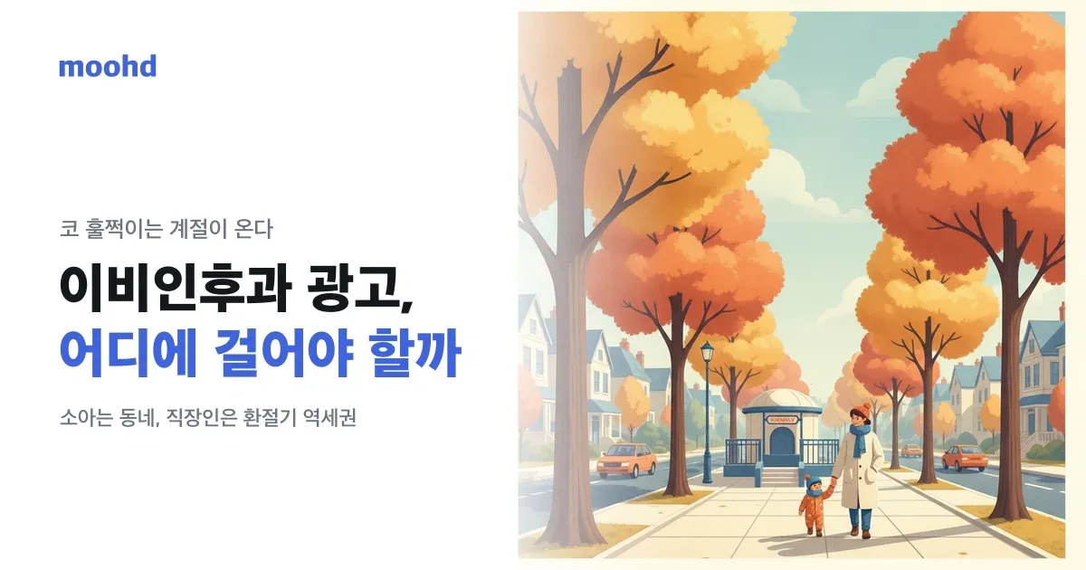 이비인후과 옥외광고, 어디에 걸어야 환자가 올까: 소아는 동네, 직장인은 환절기 역세권