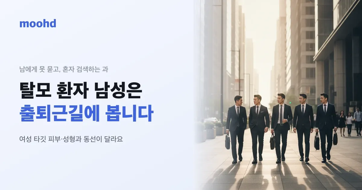 탈모·모발이식 옥외광고, 어디에 걸어야 남성 환자가 올까: 약물은 출퇴근 반복, 모발이식은 결심의 순간