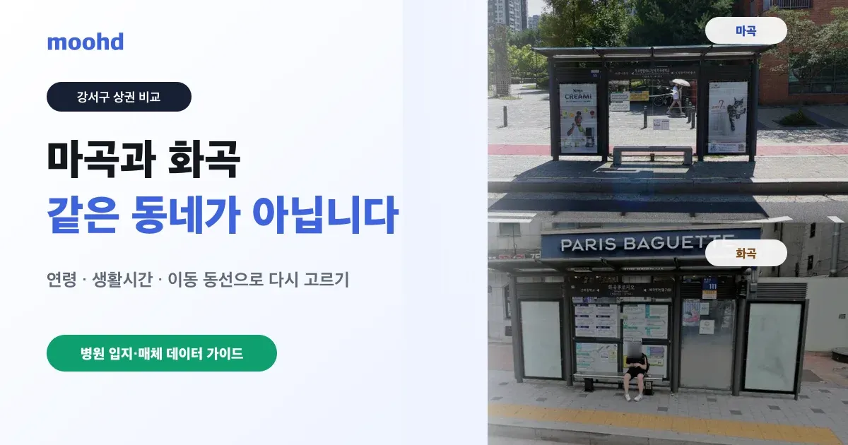 마곡 vs 화곡, 같은 강서구인데 병원 입지·광고 동선이 반대인 이유