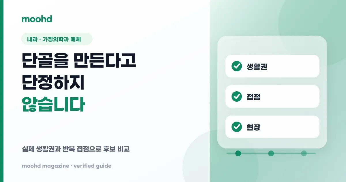 내과·가정의학과 옥외광고, 어디에 걸어야 할까: 생활권 반복 접점을 먼저 보는 법