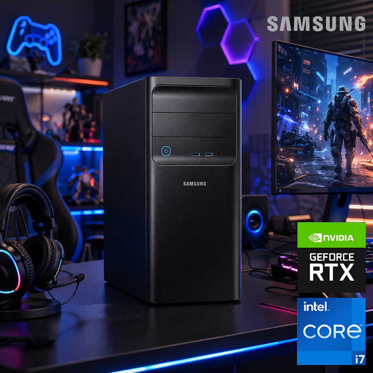 삼성전자 지포스 RTX 4060 탑재★ 삼성 데스크탑 게이밍PC 코어i7(11세대) 램 32G SSD 1TB 윈도우11프로 <b>DB400TDA</b> /i7-11700/32G/SSD1TB/RTX4060/Win11Pro