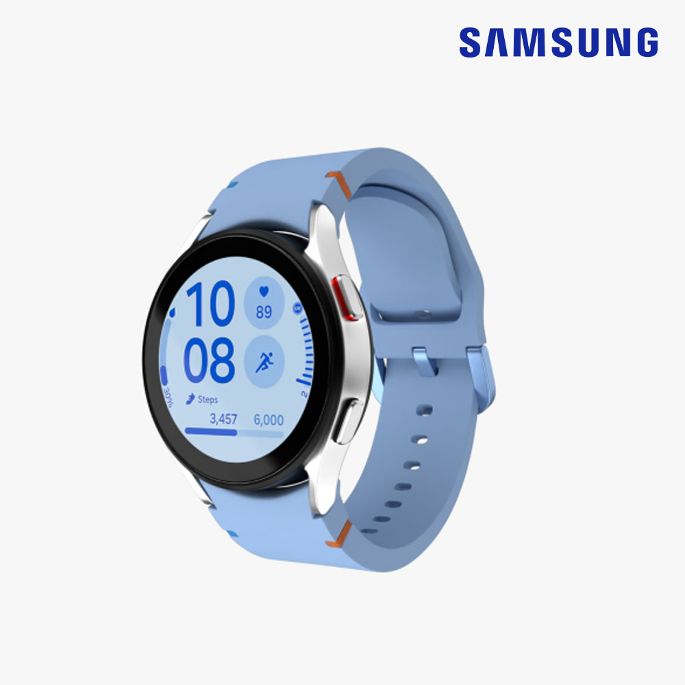 [납품취소 미개봉] 삼성 갤럭시워치 FE 40mm 블루투스 스마트워치 블루밴드 실버 SM-R861 / S-AMOLED / 사파이어 크리스탈 / IP68방진방수 / 블루투스 / GPS / 무게: 26.6g / 체성분 분석에 요가 수영 맞춤 운동 수면 코치까지