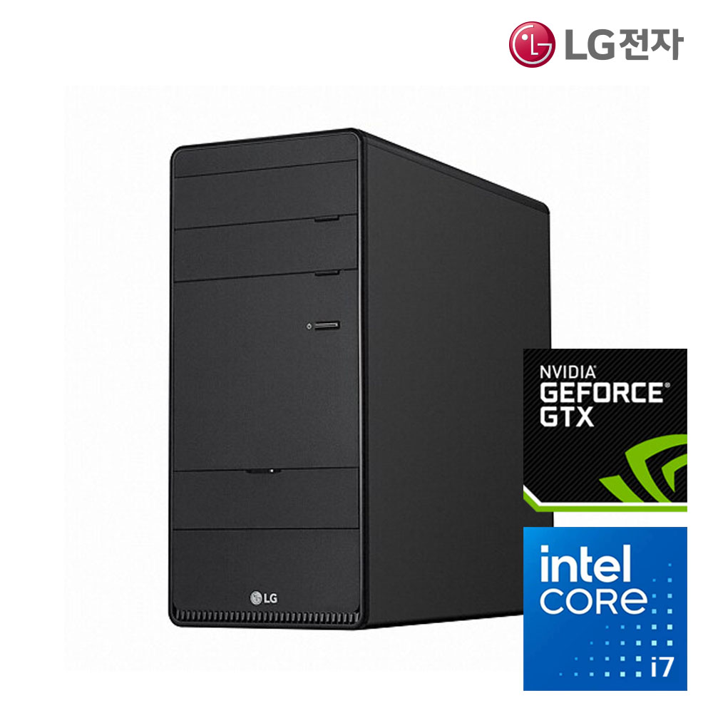 LG 데스크탑 게이밍PC 코어i7(9세대) 램 16G SSD 512G + HDD 1TB 지포스 GTX 1650 윈도우11 프로 B80FV(인텔 코어i7-9700 @ 3.00GHz/DDR4-16G/SSD 512G/HDD 1TB/지포스 GTX 1650/윈도11PRO/블랙/A급리퍼)