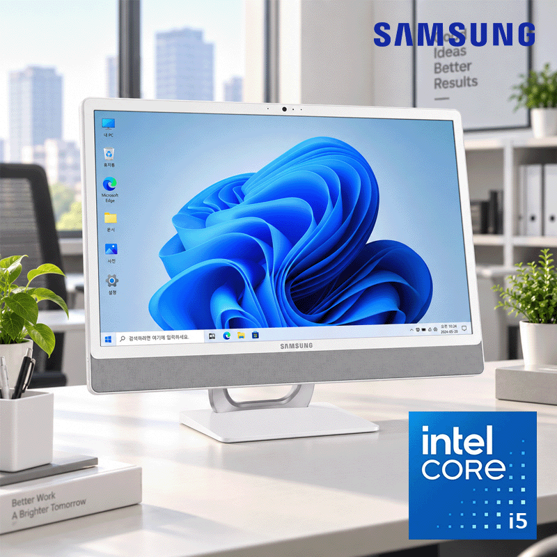 [중고] 삼성 올인원PC 24인치 코어 i5(11세대) SSD 256G 윈도우11 프로 DB531ADA(인텔 코어i5-1135G7 @ 2.40GHz/DDR4-8G/SSD 256G/