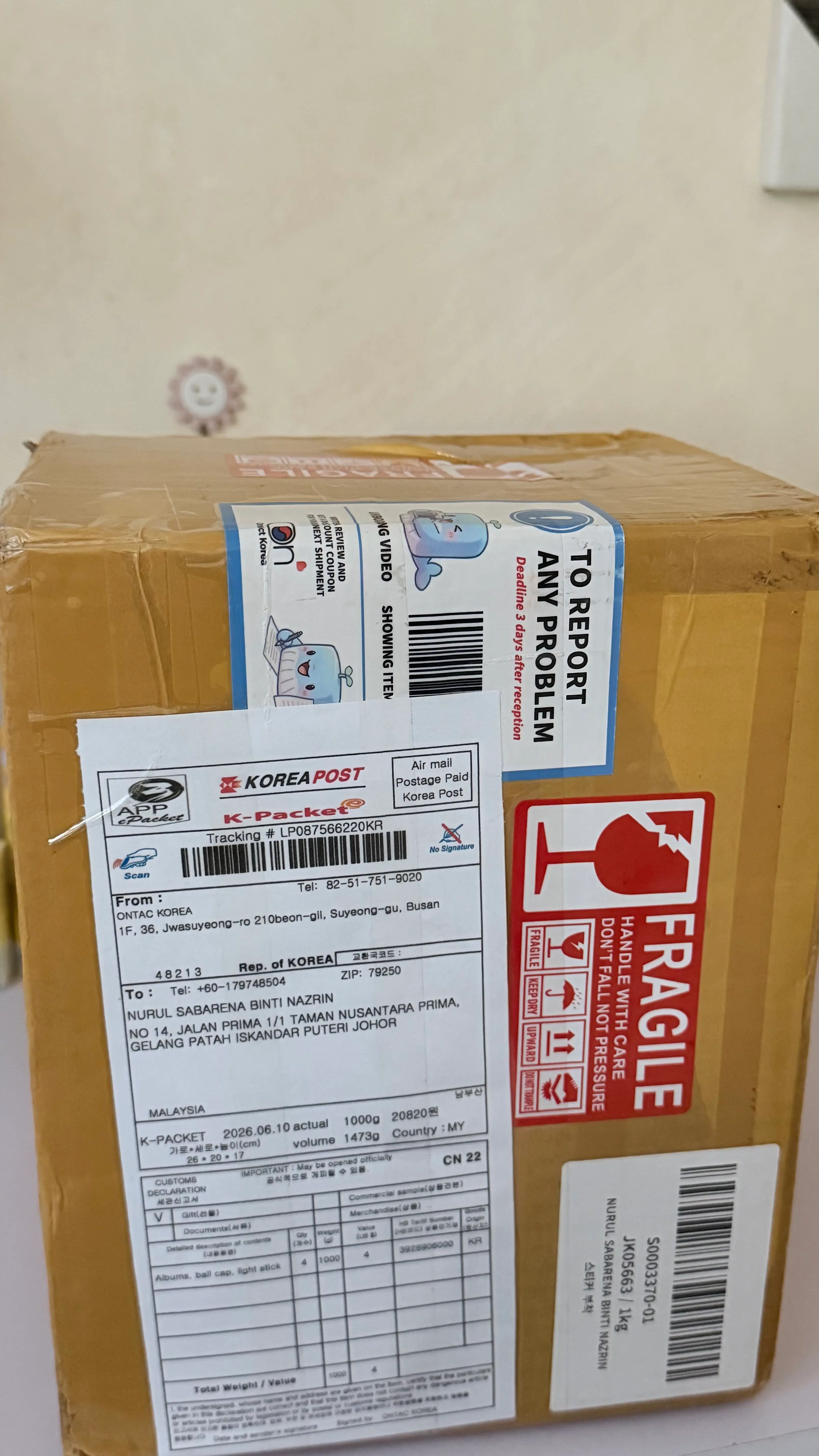 RECEIVED MY PACKAGE