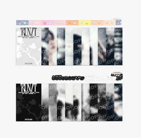 POSTCARD BOOK & ROLL STICKER SET - RUN IT