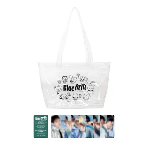 ATEEZ　チェサン　直筆サイン入り　トートバッグ ATEEZ BLUE DRIFT - Clear Shopper Bag | KQ SHOP | Ontact Korea