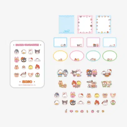TIN CASE STICKY NOTE SET - SKZOO X SANRIO CHARACTERS