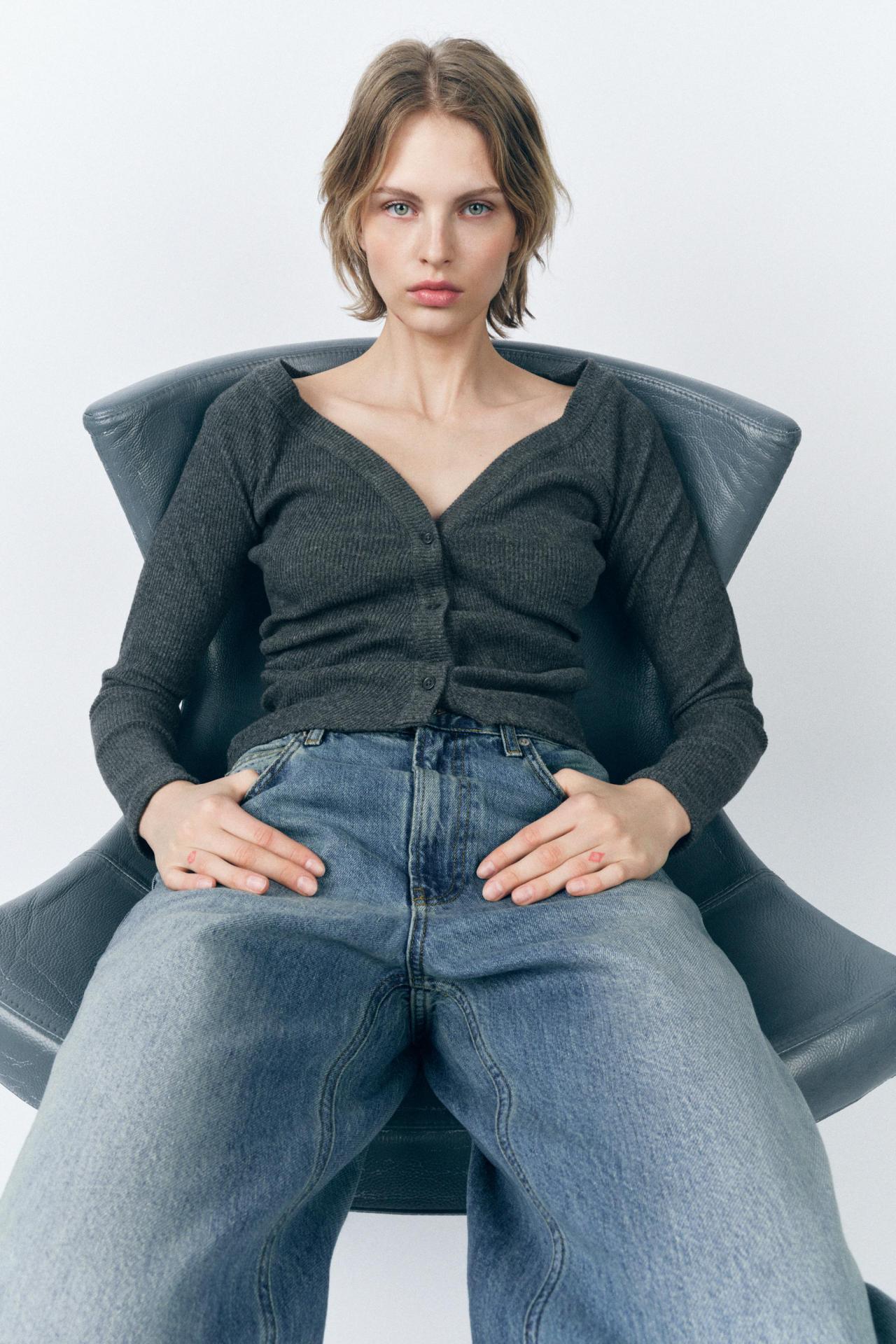 자라 소프트 리브드 재킷 2298/150 GREY MARL - 4910 | 패션이