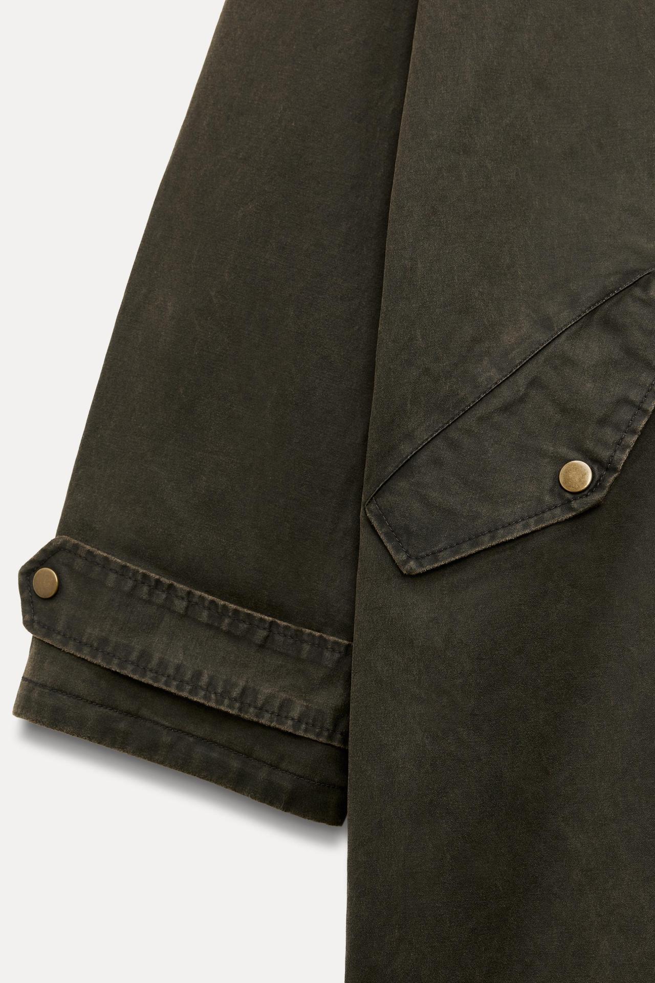 자라 코듀로이 칼라 트렌치코트 4341/882 MOSS GREEN 상세 이미지 17