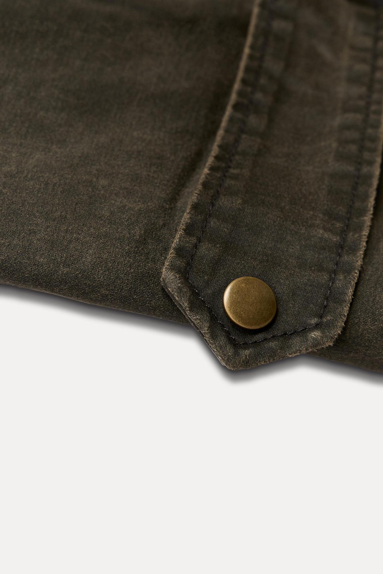 자라 코듀로이 칼라 트렌치코트 4341/882 MOSS GREEN 상세 이미지 18