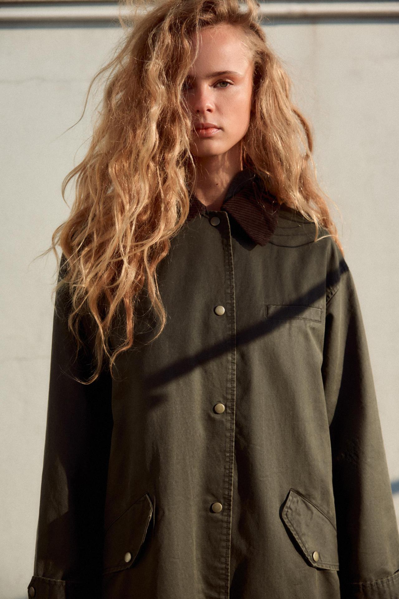 자라 코듀로이 칼라 트렌치코트 4341/882 MOSS GREEN 상세 이미지 11