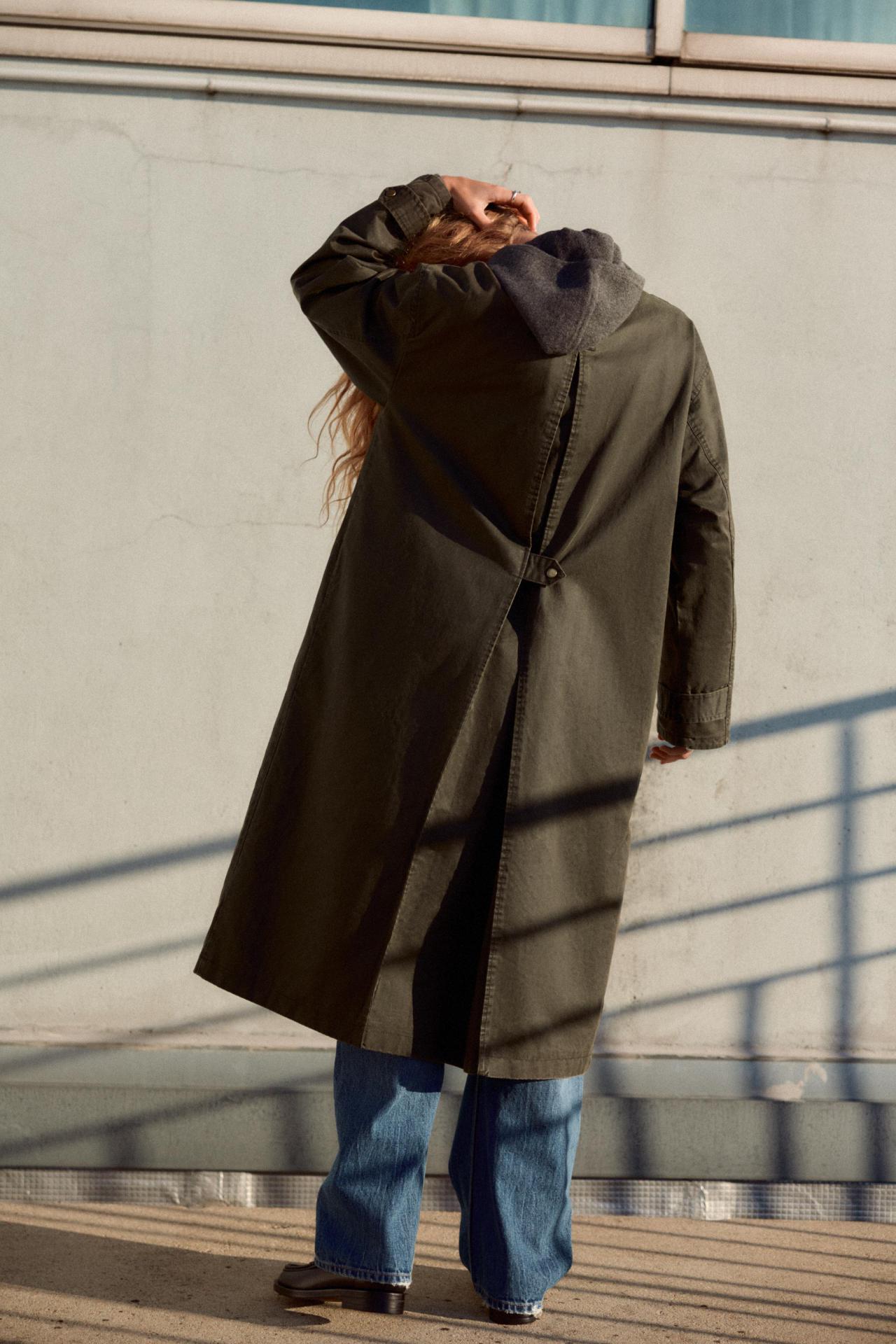 자라 코듀로이 칼라 트렌치코트 4341/882 MOSS GREEN 상세 이미지 13