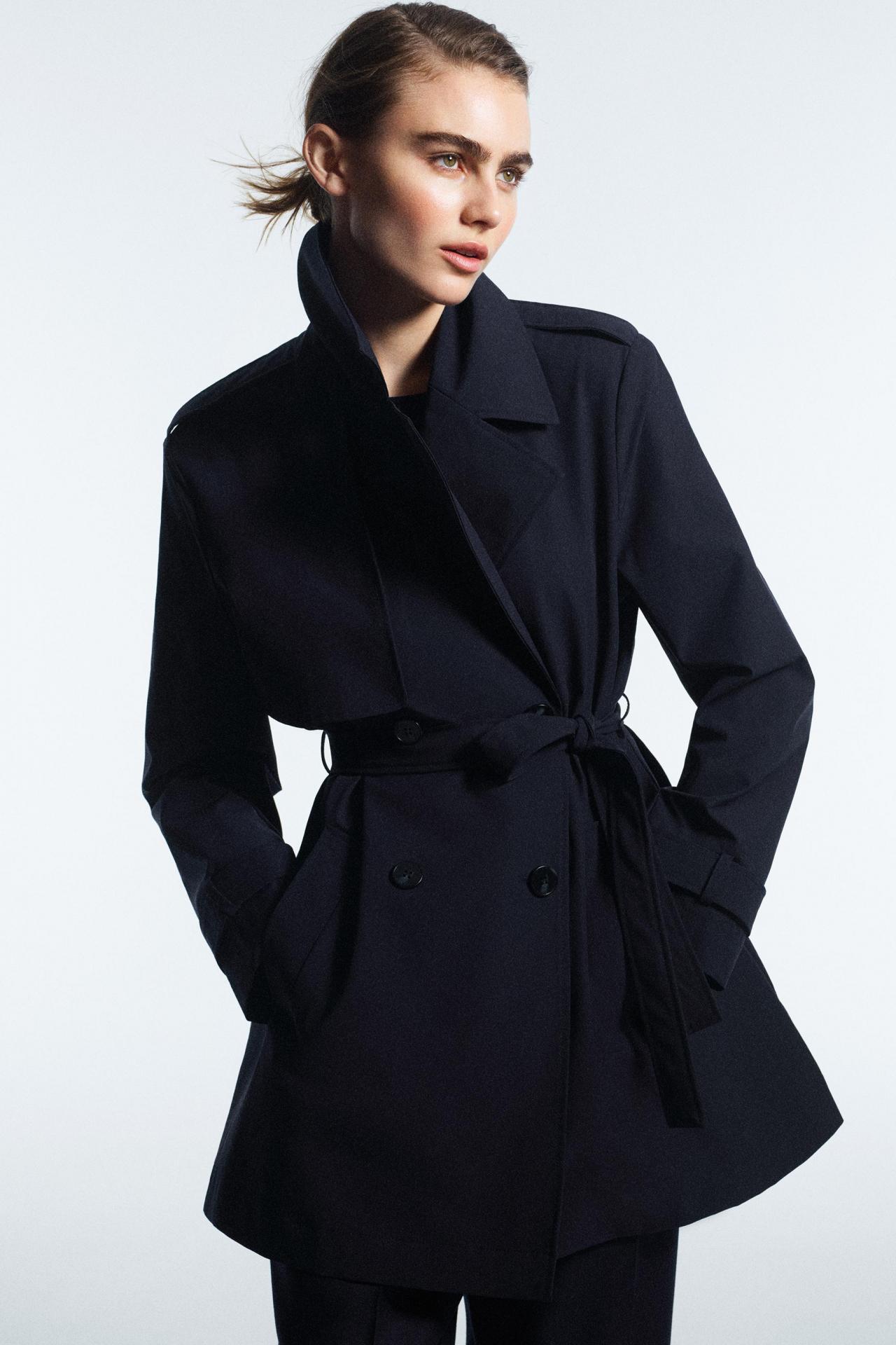 자라 벨트 트렌치코트 8073/040 NAVY BLUE 상세 이미지 8