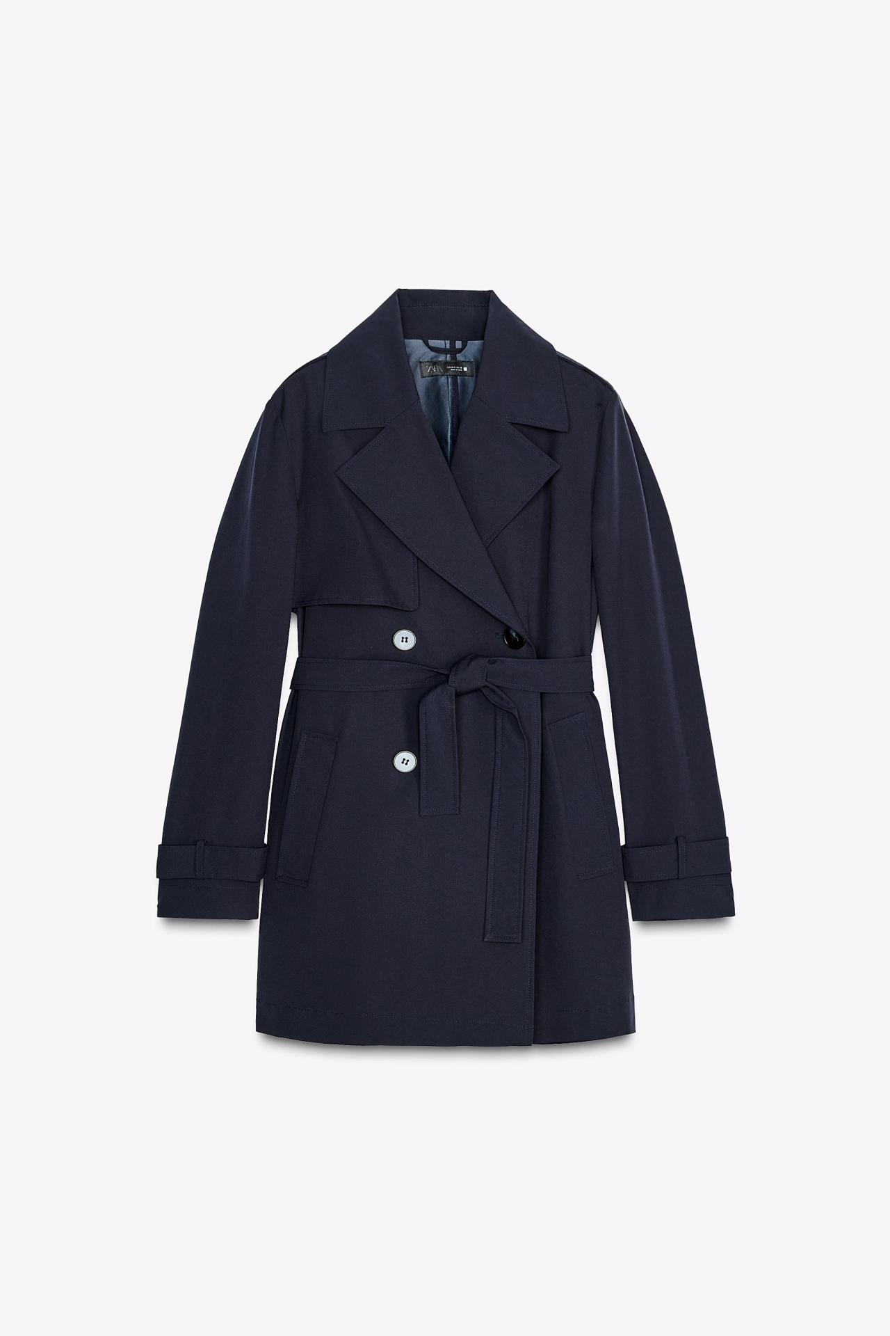 자라 벨트 트렌치코트 8073/040 NAVY BLUE 상세 이미지 7