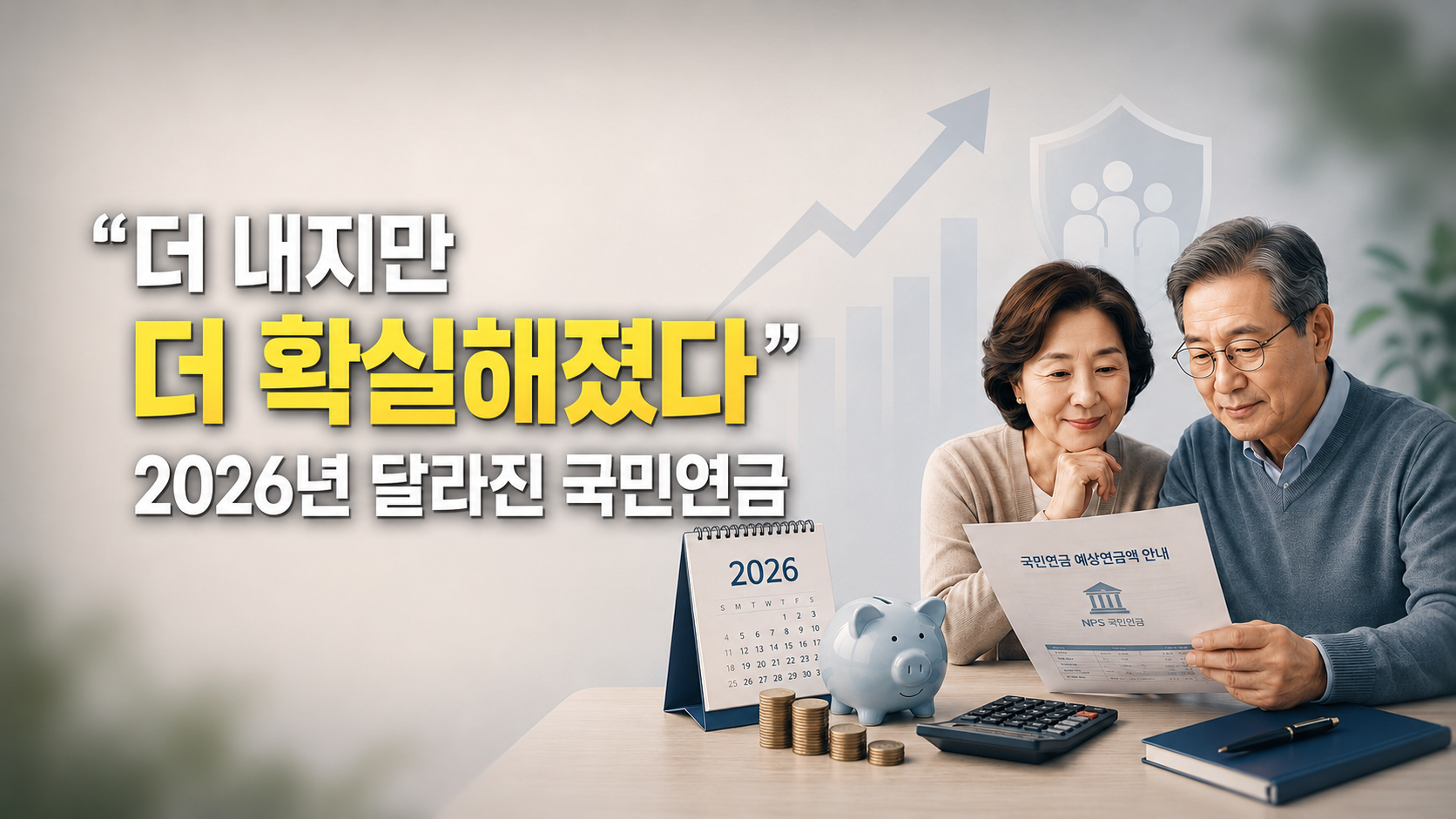 “더 내지만 더 확실해졌다”…2026년 달라진 국민연금 