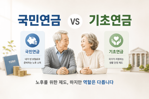 기사 이해를 돕기 위한 AI 생성 이미지 | 국민연금과 기초연금의 성격과 역할 차이