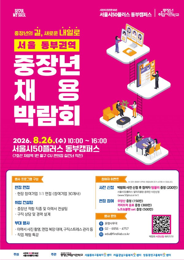 서울 동부권역 중장년 채용박람회 포스터 (서울시 자료 제공)