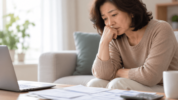 기사 이해를 돕기 위한 AI 생성 이미지 | 국민연금 가입기간과 추가 납부 여부를 확인하는 최씨