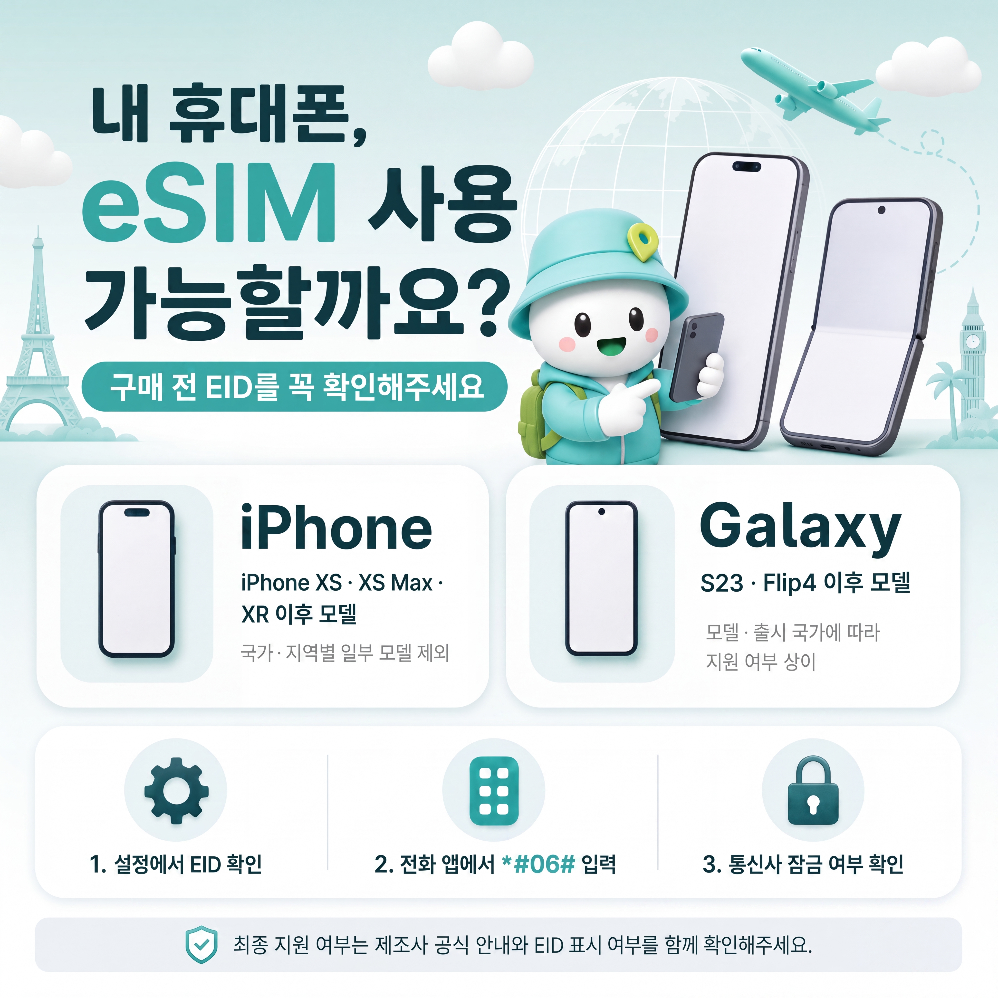 미국 캐나다 멕시코 초고속 로컬망 AT&T 현지 번호 eSIM e심 통화 문자 VPN 무료 상세 이미지 2