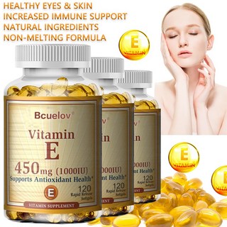 Bcuelov 비타민E 450mg 면역체계 건강 항산화 지원 60:120캡슐, 60정, 1개