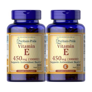 퓨리탄 프라이드 비타민E 450mg 1000IU 퀵릴리즈 소프트젤 100정, 2개